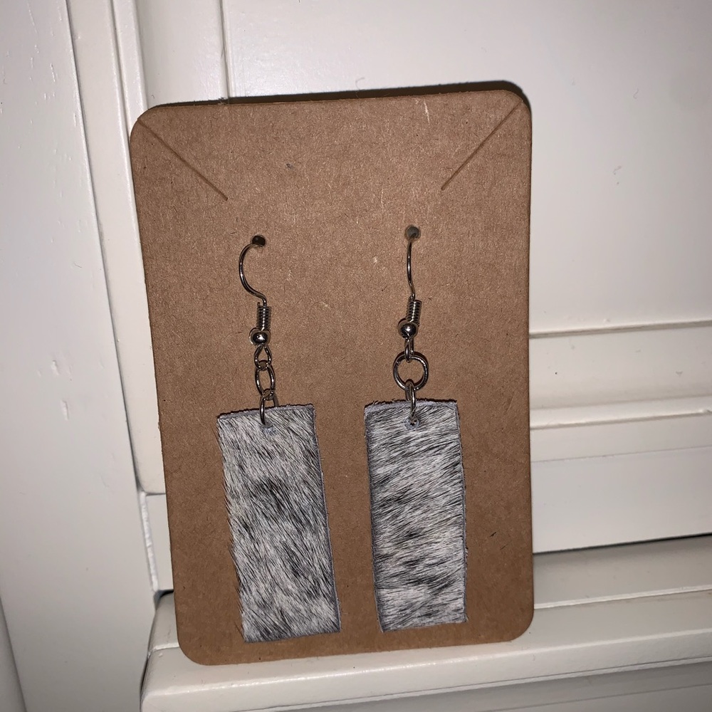Cowhide earrings